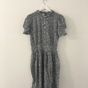 Vintage Button back midi dress